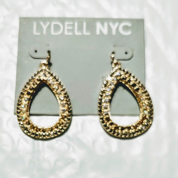 Crystal Pave Teardrop Earrings - Picture 2 of 6